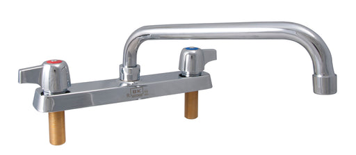 Workforce Standard Duty Faucet, 8" Swing Spout, 8" O.C. Deck Mount-cityfoodequipment.com