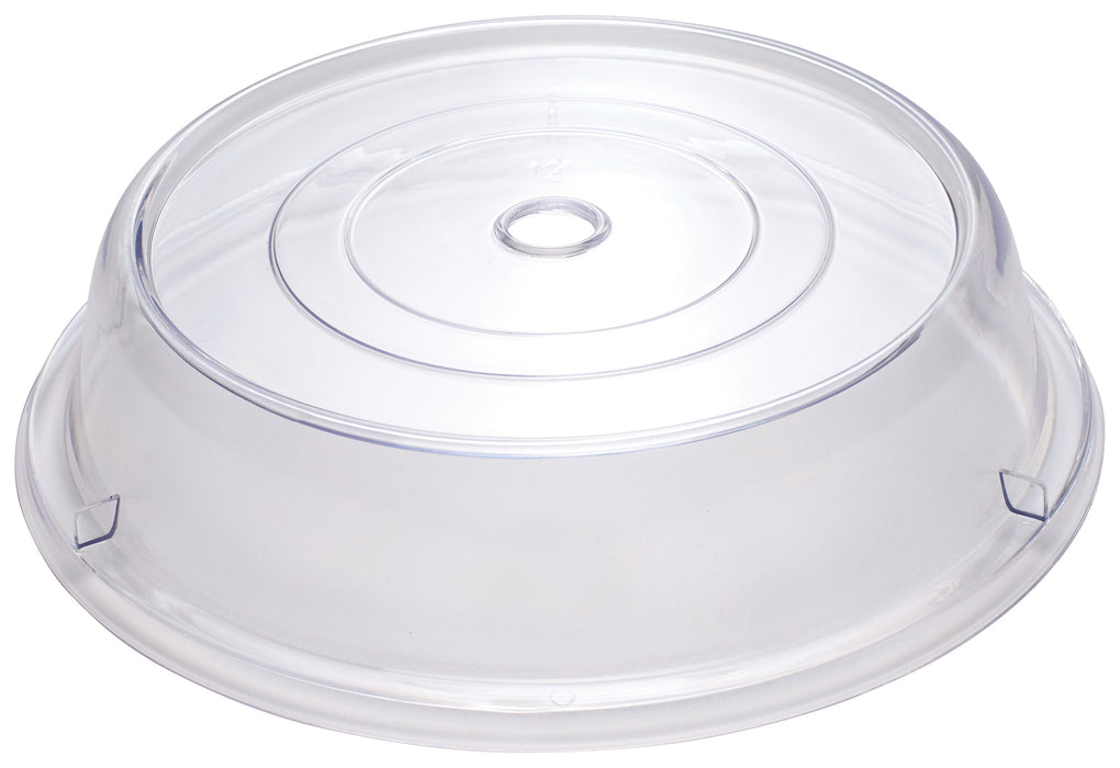 12" Clear Round Plate Cover, 2-1/2"H, Stackable, PC (12 Each)-cityfoodequipment.com