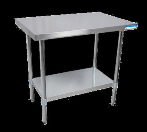 Work Table 36"Wx24"D S/S Top, Open Base with Galvanized Side-cityfoodequipment.com