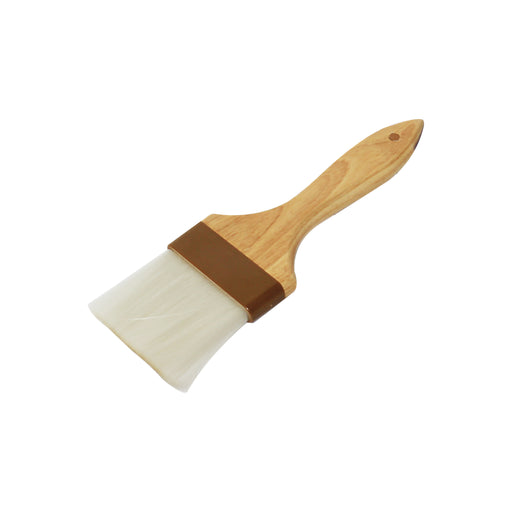 Thunder Group WDPB004N 3" Flat Pastry Brush - Nylon Bristles, Brown Plastic Ferrule, Wood Handle - 12, (each)-cityfoodequipment.com