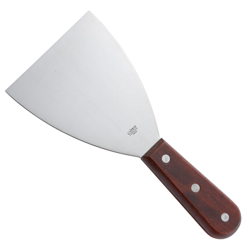 Scraper, Wooden Hdl, 4-5/8" x 3" Blade, Mirror Finish (12 Each)-cityfoodequipment.com