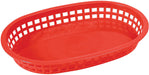 Platter Baskets, Oval, 10-3/4" x 7-1/4" x 1-1/2", Red (3 Dozen)-cityfoodequipment.com