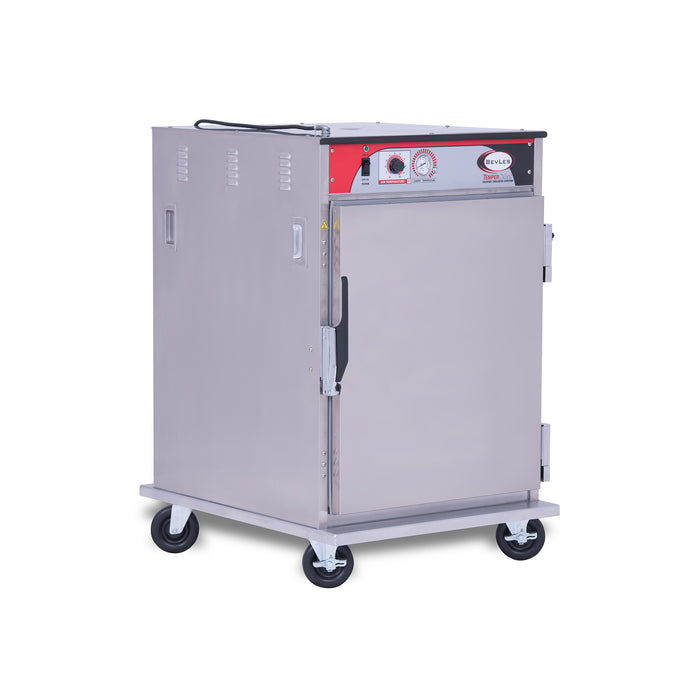 BevLes Temper Select - Pass Thru 1/2 Size Heated Holding Cabinet, in Silver-cityfoodequipment.com