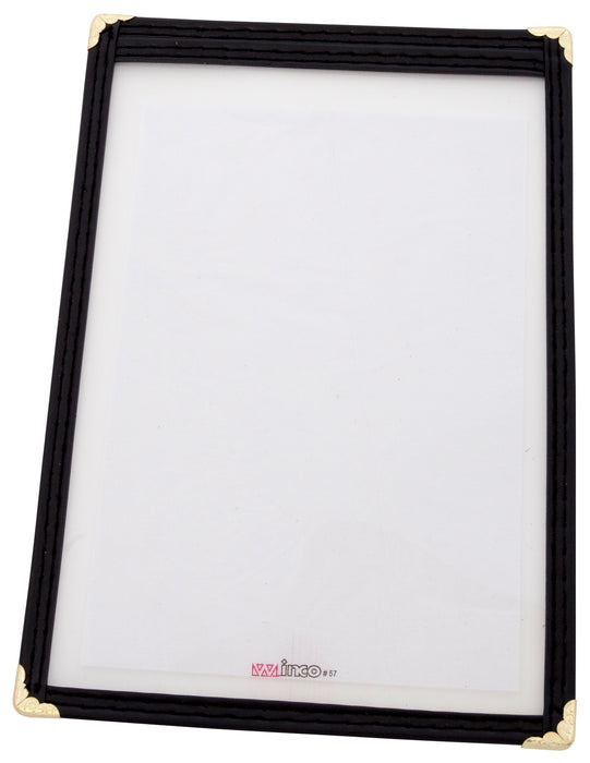 Menu Cover, Single, 6-3/8" x 9-3/8", Black (25 Each)-cityfoodequipment.com