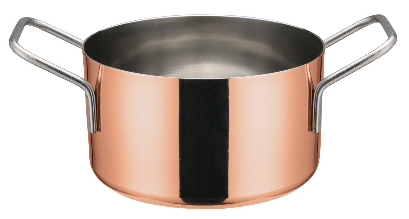 Mini Casserole, 4-1/4"Dia x 2-3/8"H, Copper Plated (12 Each)-cityfoodequipment.com