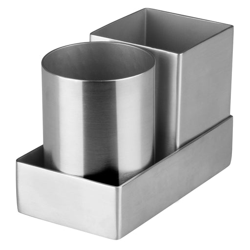Round & Square Sugar Packet Holder Set, Stainless Steel (12 Each)-cityfoodequipment.com