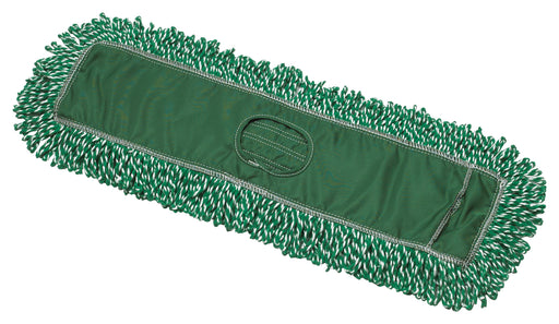 Dust Mop Refill, Microfiber Blend, Green, 24"x5" (12 Each)-cityfoodequipment.com
