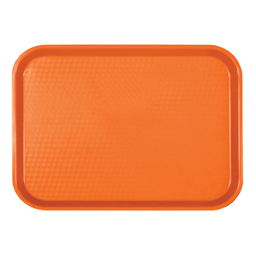 10 1/2" X 13 5/8", FAST FOOD TRAY, RECTANGULAR, PLASTIC, ORANGE LOT OF 12 (Ea)-cityfoodequipment.com