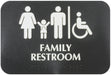 Sign 9" x 6" x 1/8", Information Sign with Braille, Family Restroom/Accessible QTY-6-cityfoodequipment.com