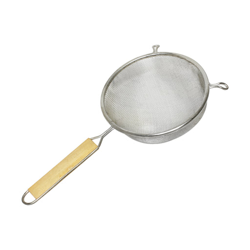 Thunder Group SLSTN5106 6" Strainer w/ Single Fine Mesh & Wooden Handle, Stainless Steel - 12, (each)-cityfoodequipment.com