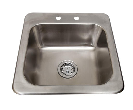 1 Compartment Drop-In Sink 16" x 14" x 8" w/ Faucet-cityfoodequipment.com