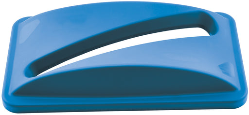 Paper Recycling Cover for Slim Trash Can, Blue (6 Each)-cityfoodequipment.com