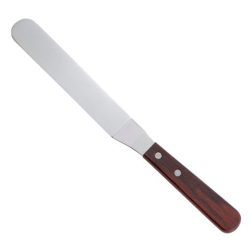 Spatula w/Offset, Wooden Hdl, 6-3/8" x 1-1/4" Blade (12 Each)-cityfoodequipment.com