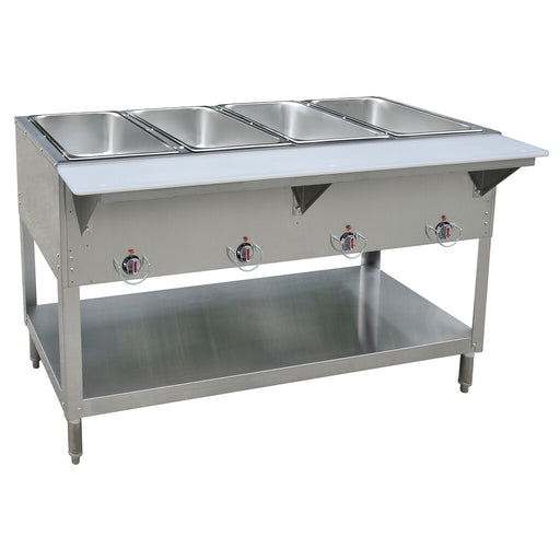 (LP) Propane Hot Steam/Food Table w/ (4) Wells & Cutting Board-cityfoodequipment.com