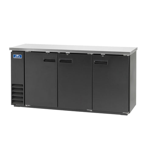 Back Bar Refrigerator, three-section, 73"W, 20.7 cu. ft. capacity, (84) 6-pk 12o-cityfoodequipment.com