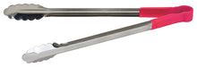 16" S/S Utility Tong, PP Hdl, Red (6 Each)-cityfoodequipment.com