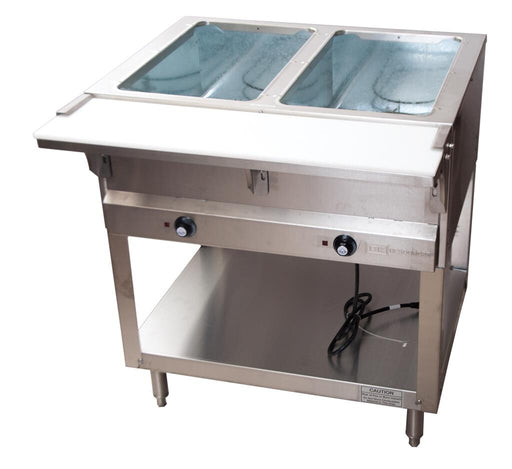 BK-Resources Open Well Electric Steam Table 2 Well - 120V 1000W-cityfoodequipment.com