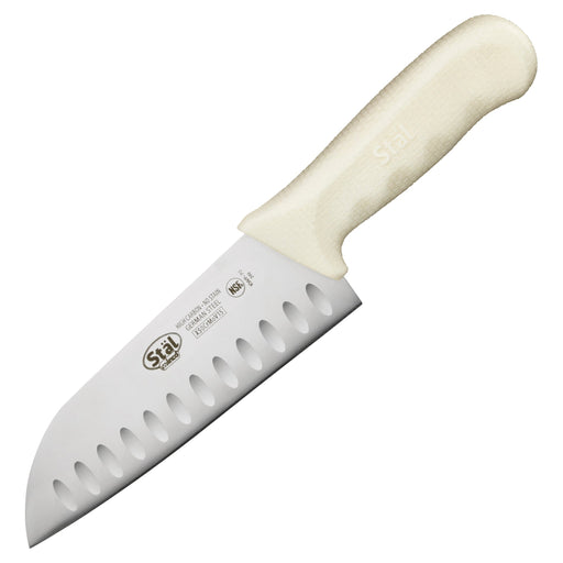 7" Santoku Knife, White PP Hdl (6 Each)-cityfoodequipment.com
