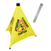 19 1/2" POP-UP SAFETY CONE WITH STORAGE TUBE LOT OF 1 (Ea)-cityfoodequipment.com