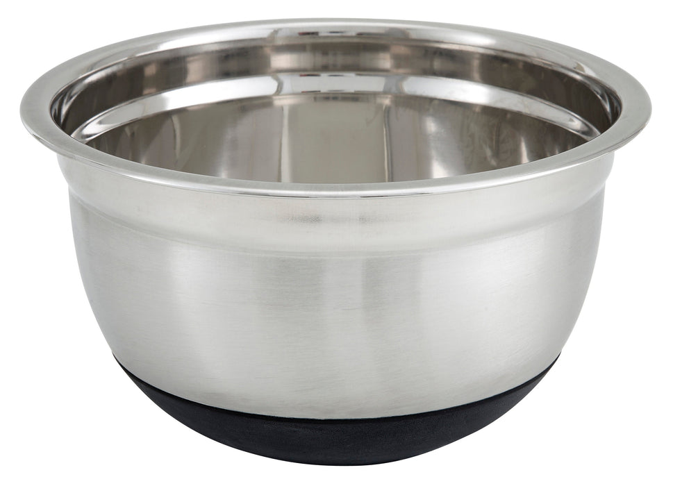 3qt Mixing Bowl, Silicone Base, S/S (12 Each)-cityfoodequipment.com