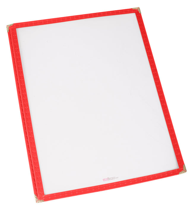 Menu Cover, Single, 9-5/16" x 12-1/8", Red (25 Each)-cityfoodequipment.com