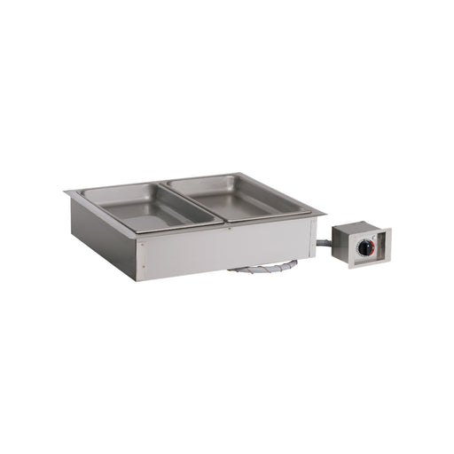 Heated 2 Compartment Drop-In W/ Hot Food Well 4" Deep-cityfoodequipment.com