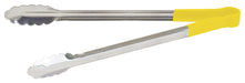 16" S/S Utility Tong, PP Hdl, Yellow (6 Each)-cityfoodequipment.com