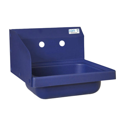 ION™ Blue Antimicrobial Hand Sink w/ Left Side Splash, 2 Holes-cityfoodequipment.com