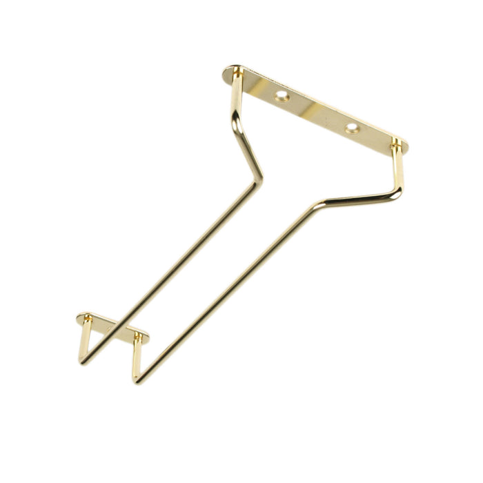 10" WIRE GLASS HANGER, BRASS PLATED LOT OF 12 (Ea)-cityfoodequipment.com
