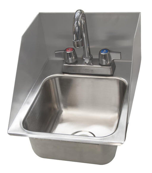1 Compartment Drop-In Sink w/Side Splashes 9" x 9" x 5" w/ Faucet-cityfoodequipment.com