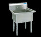 Sink, one compartment, 23"W x 23-13/16"D x 43-3/4"H, 18/304-cityfoodequipment.com