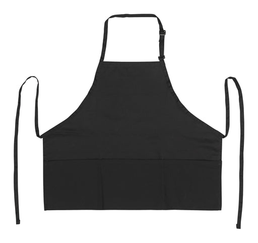 3 Pocket BIB Apron, 24"L x 27-1/2"W, Black (12 Each)-cityfoodequipment.com