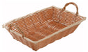 Poly Woven Basket, Rectangular w/Hdls, 12" x 8" x 3", Natural (12 Each)-cityfoodequipment.com