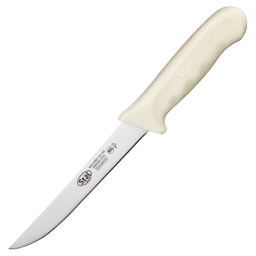 6" Boning Knife, White PP Hdl, Wide (6 Each)-cityfoodequipment.com