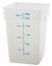 22qt Square Storage Container, Translucent, PP (6 Each)-cityfoodequipment.com