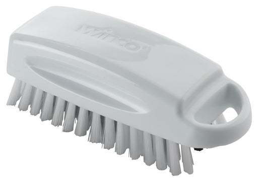Nail Brush, 5-5/8"L x 2"W, White and Black Bristles, Plastic Handle (12 Each)-cityfoodequipment.com