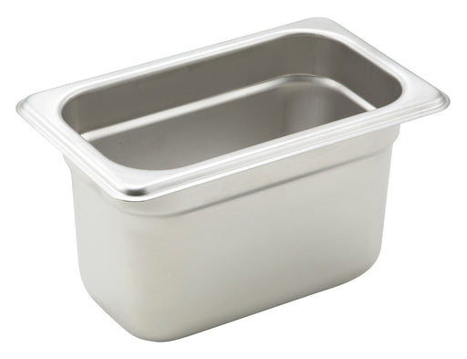 Anti-jam Steam Pan, 1/9 Size, 4", 22 Ga S/S (12 Each)-cityfoodequipment.com