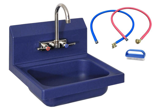 ION™ Blue Antimicrobial Hand Sink, Full Kit, 2 Holes 14" x 10" x 5"-cityfoodequipment.com