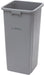 23 Gallon Square Tall Trash Can, 15-5/8" Square x 30-3/4"H, Gray (1 Each)-cityfoodequipment.com