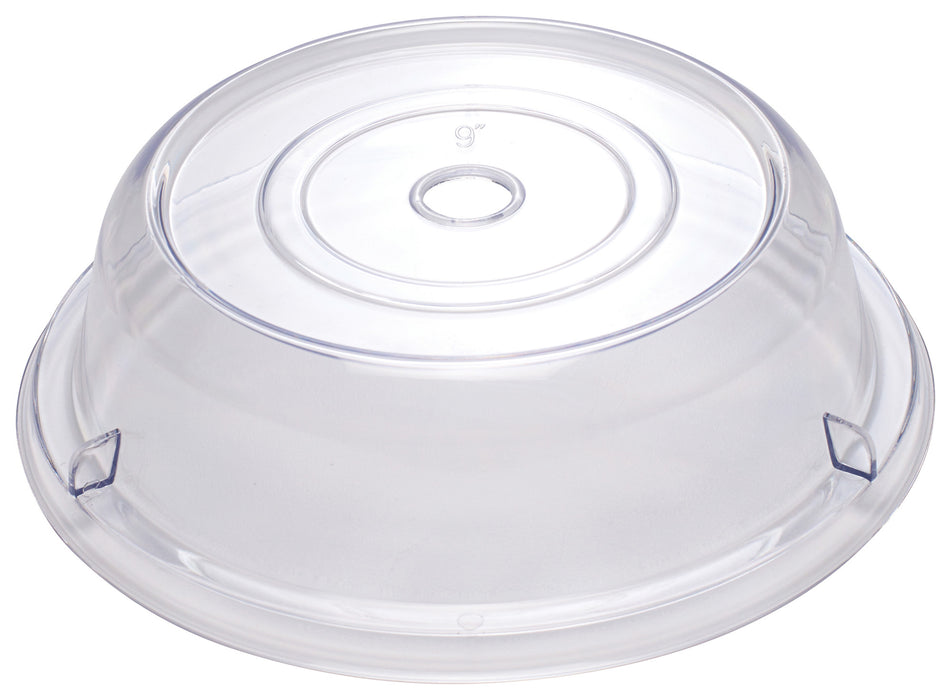 9" Clear Round Plate Cover, 2-1/2"H, Stackable, PC (12 Each)-cityfoodequipment.com