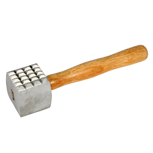 Thunder Group ALMTW001 12" Meat Tenderizer w/ Wood Handle, Aluminum - 6, (each)-cityfoodequipment.com