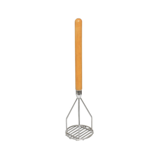 Thunder Group SLPMR018 18" Round Potato Masher w/ Wooden Handle - 12, (each)-cityfoodequipment.com