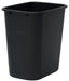 Wastebasket, 28 Qt, 14-5/8"W x 10-1/4"D x 15"H, Rectangular, LDPE, Black (12 Each)-cityfoodequipment.com