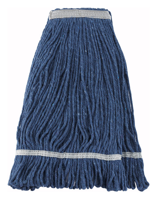 Mop Head, Blue Yarn, 24oz, 600g, Looped End (20 Each)-cityfoodequipment.com