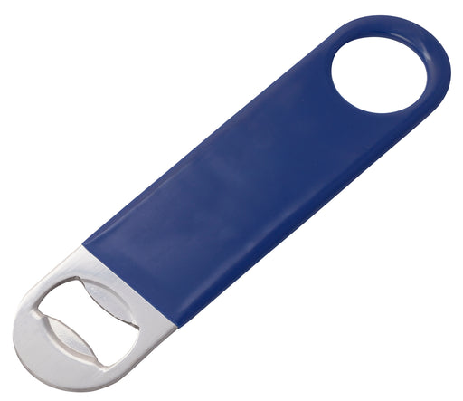 Flat Bottle Opener, Blue PVC Coating, S/S (12 Each)-cityfoodequipment.com