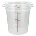 4qt Round Storage Container, Translucent, PP (12 Each)-cityfoodequipment.com