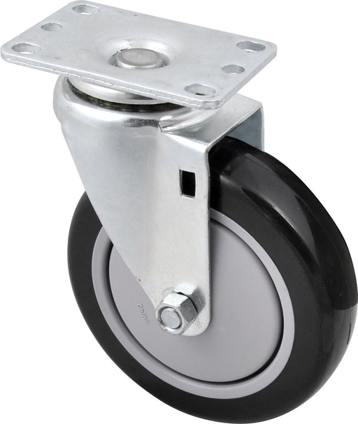 5" Polyurethane Swivel Plate Caster With 2-3/8"x3-5/8" Plate-cityfoodequipment.com