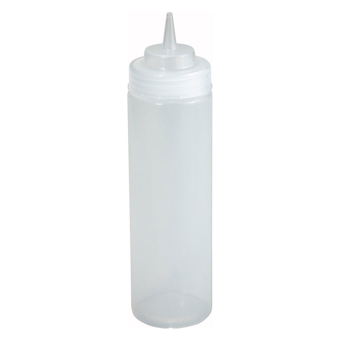 16oz Squeeze Bottles, Wide Mouth, Clear, 6pcs/pk (8 Pack)-cityfoodequipment.com
