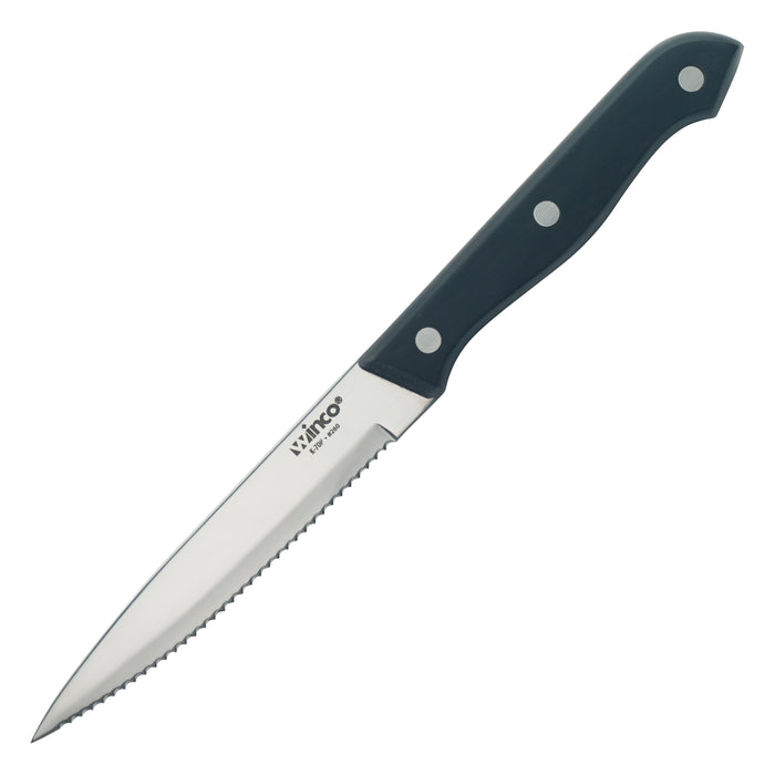 Steak Knives, 5" Blade, Pointed Tip, Solid POM handle (24 Dozen)-cityfoodequipment.com