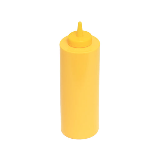 Thunder Group PLTHSB024Y 24 oz Plastic Squeeze Bottle, Yellow - 3, (dozen)-cityfoodequipment.com